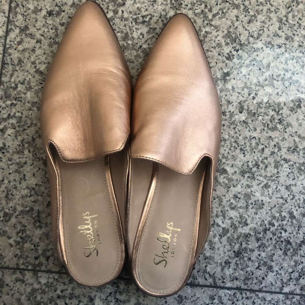 Shellys London Rose Gold Mules